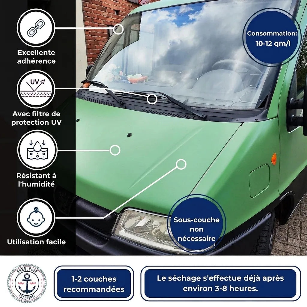 2K Autolak i Orientrød RAL 3031 med malersæt (X300) - Hamburger Lack-Profi, Billede 55