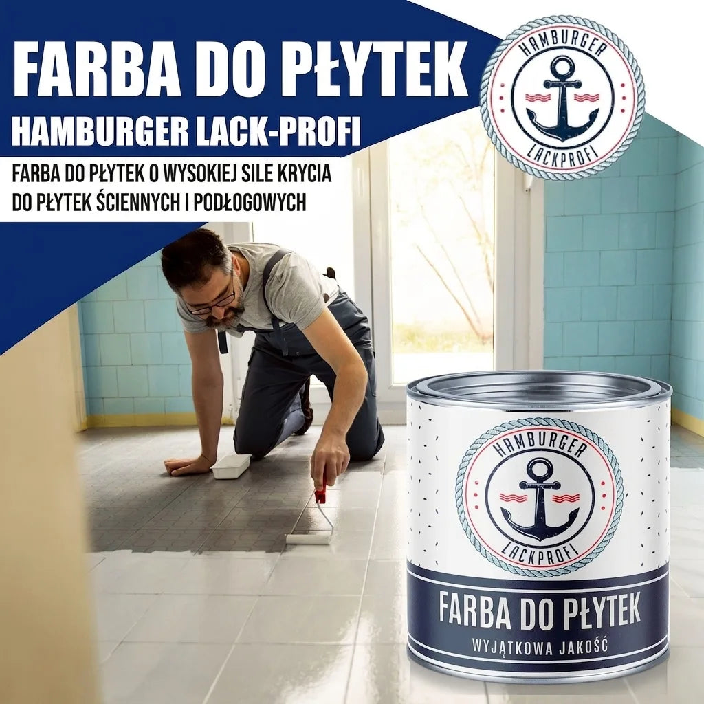 Hamburger Lack-Profi Fliesenlack Capriblau RAL 5019 - hochdeckende Fliesenfarbe Blau - Hamburger Lack-Profi