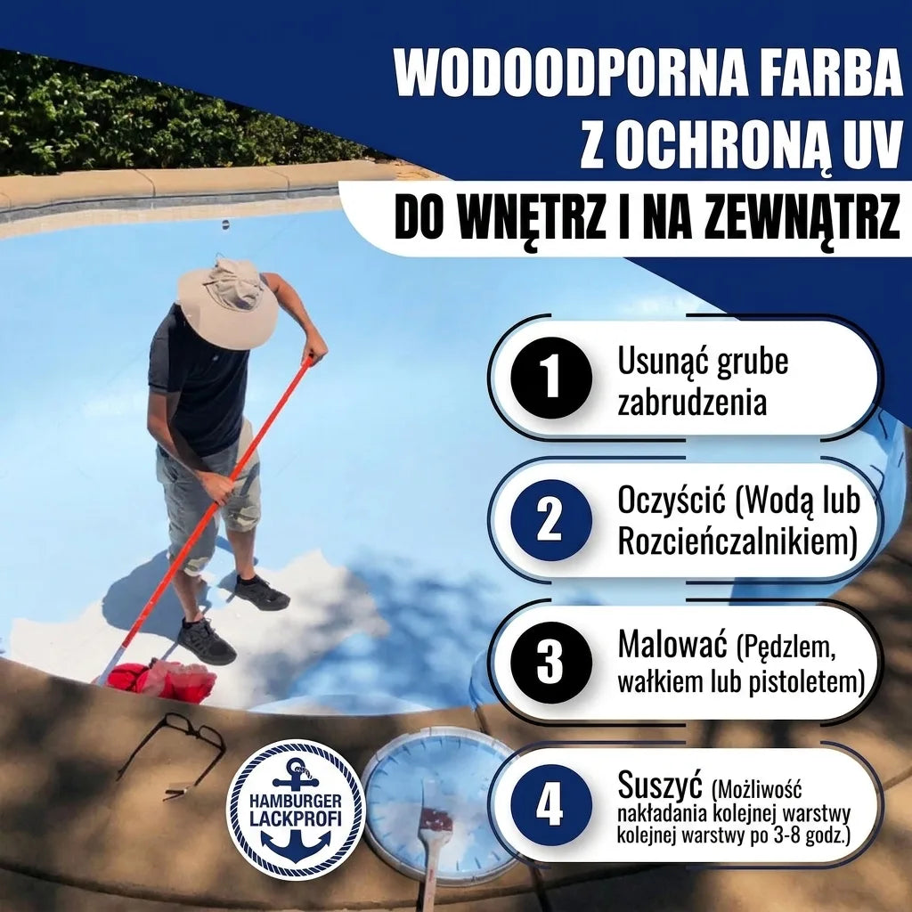 Poolmaling Sandgul RAL 1002 - stærkt dækkende poolmaling fra Hamburger Lack-Profi