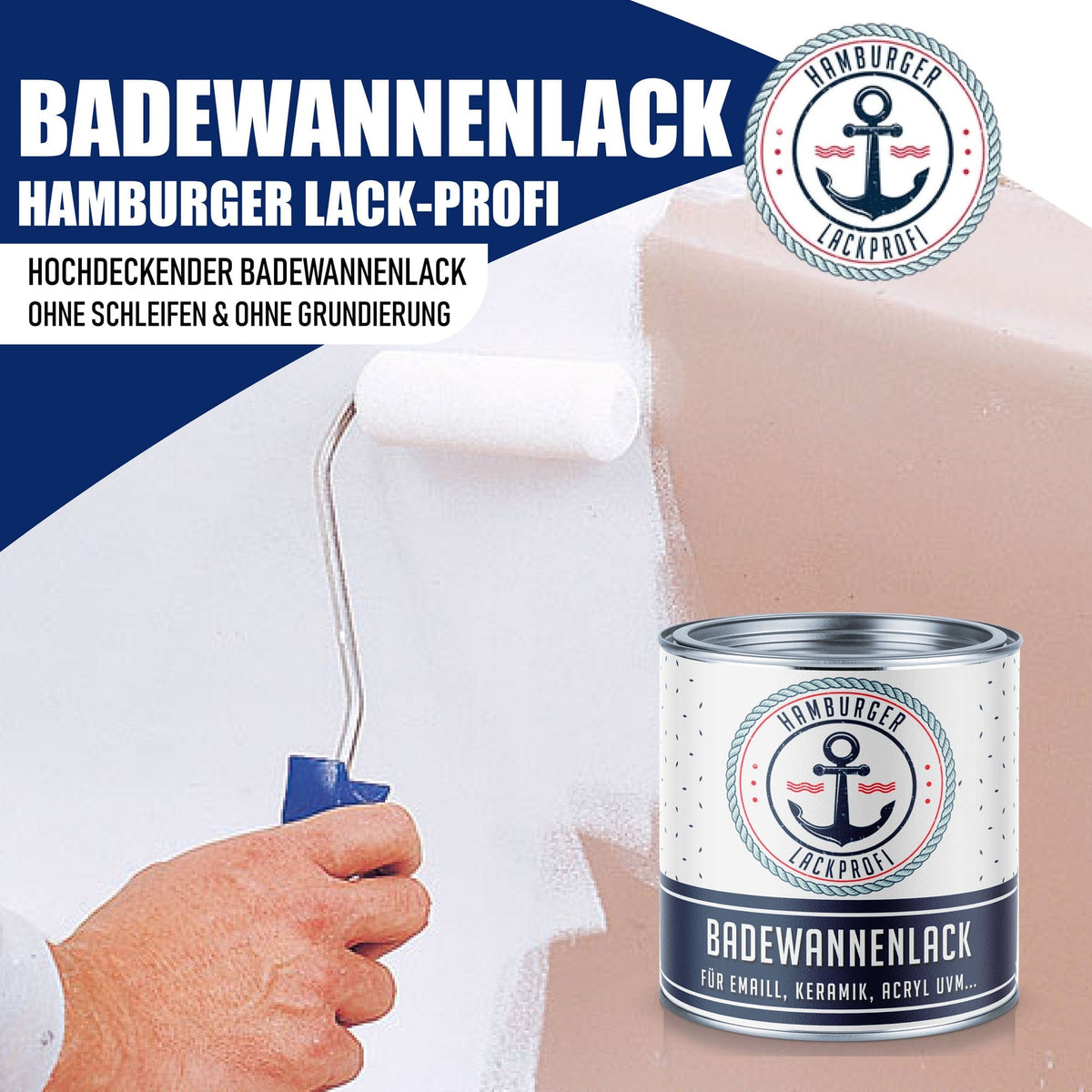 Hamburger Lack-Profi Badewannenlack Hamburger Lack-Profi 2K Badewannenlack Pastellviolett RAL 4009 - Glänzend / Seidenmatt / Matt