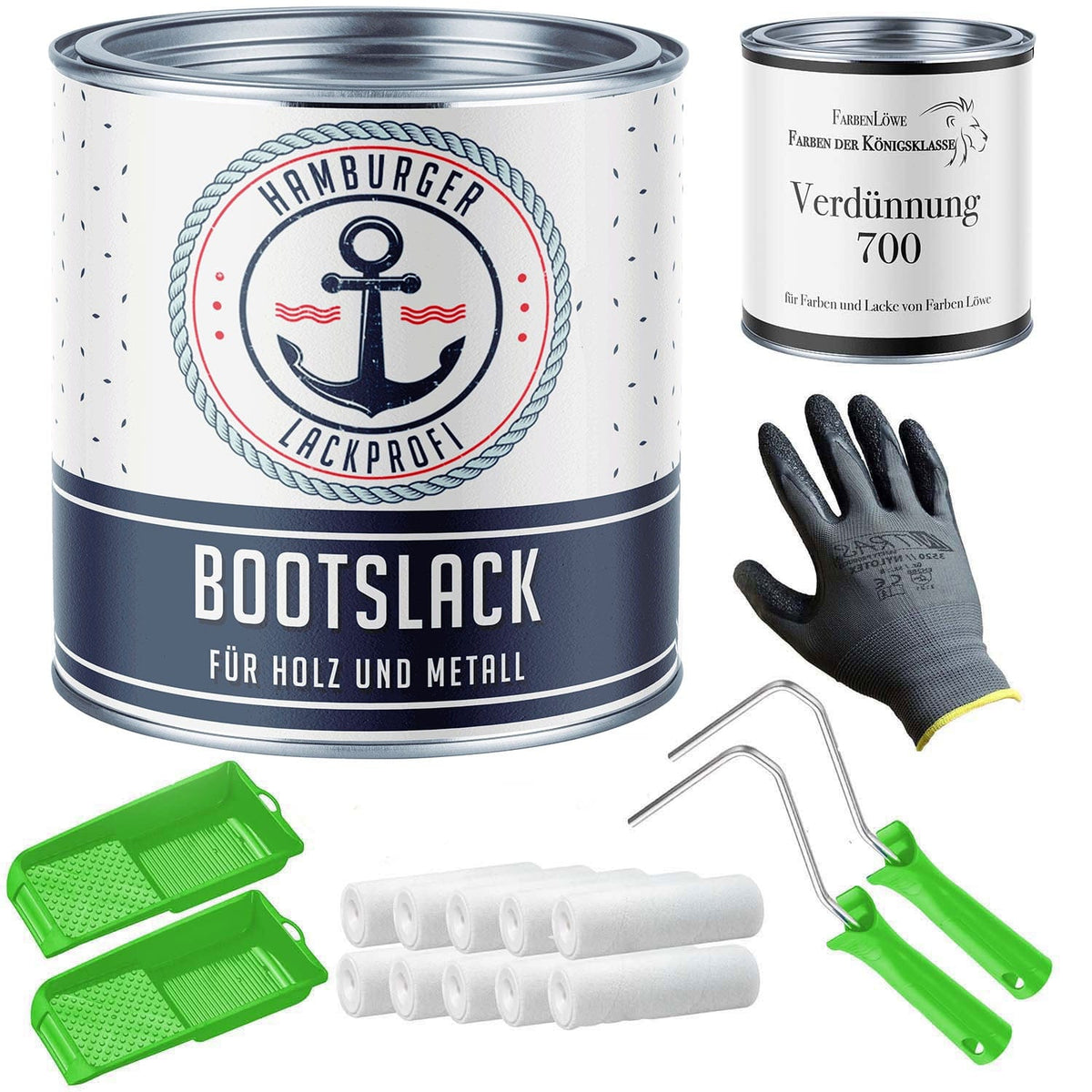 Bådlak Brunbeige RAL 1011 med malersæt (X300) - Hamburger Lack-Profi