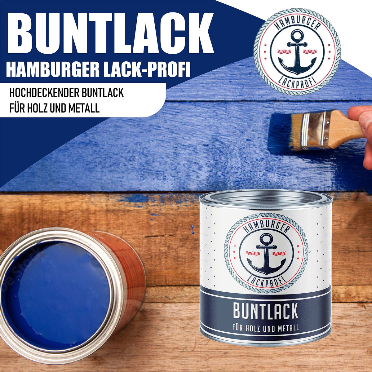 Kulørt lak i Beigebrun RAL 8024 med malersæt (X300) - Hamburger Lack-Profi, Billede 2