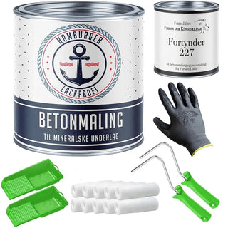 Betonmaling Beigerød RAL 3012 med malersæt (X300) - Hamburger Lack-Profi