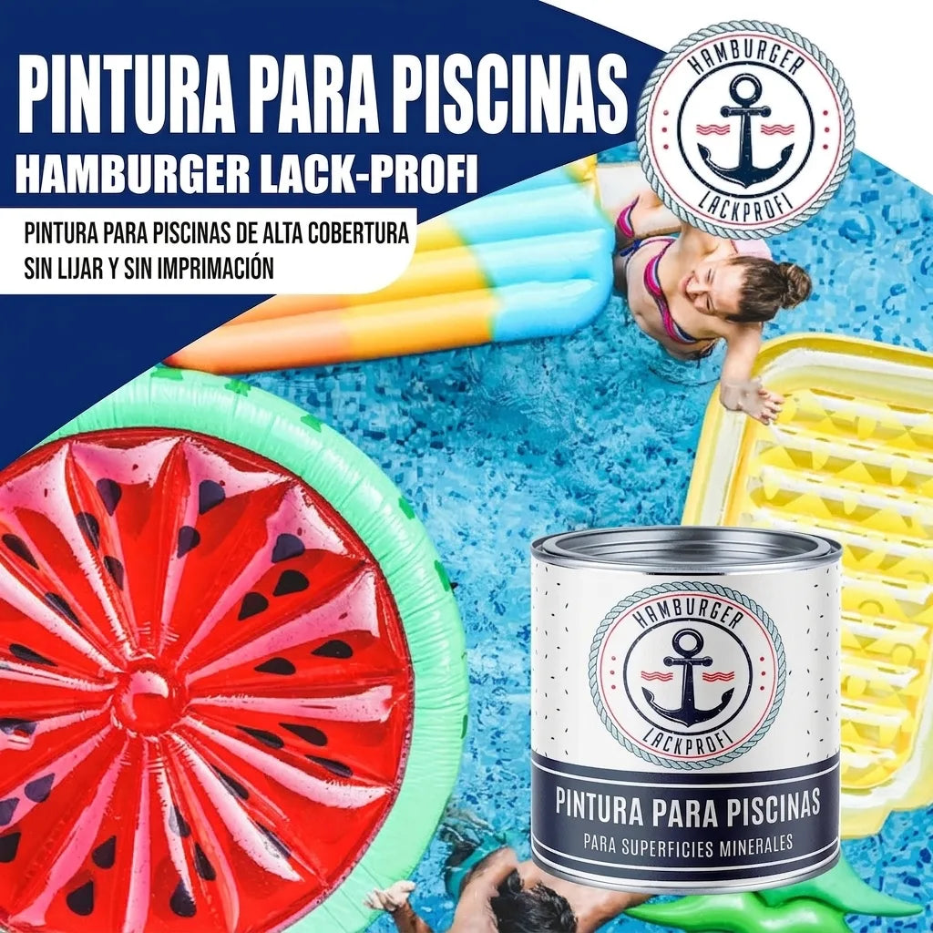 Poolmaling Lakserød RAL 3022 - stærkt dækkende poolmaling fra Hamburger Lack-Profi