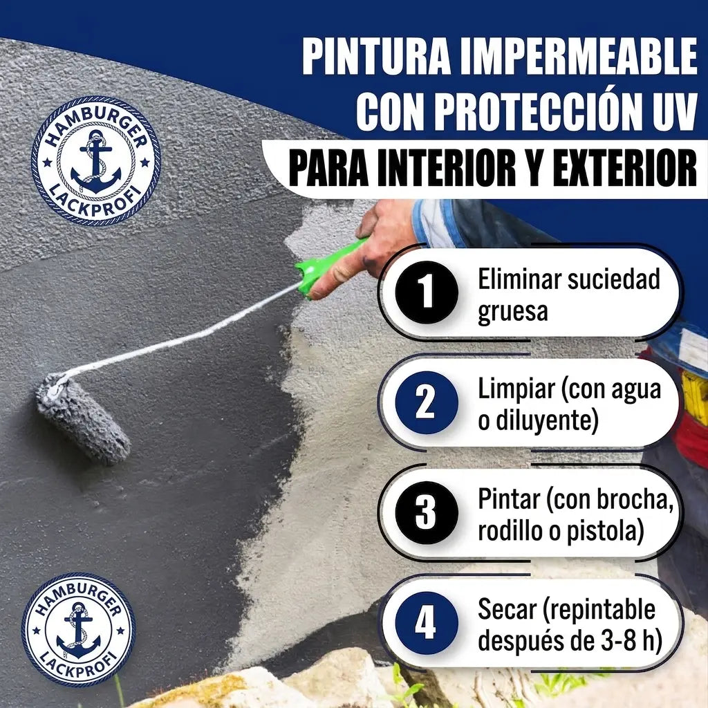 Betonmaling Cementgrå RAL 7033 med malersæt (X300) - Hamburger Lack-Profi, Billede 34