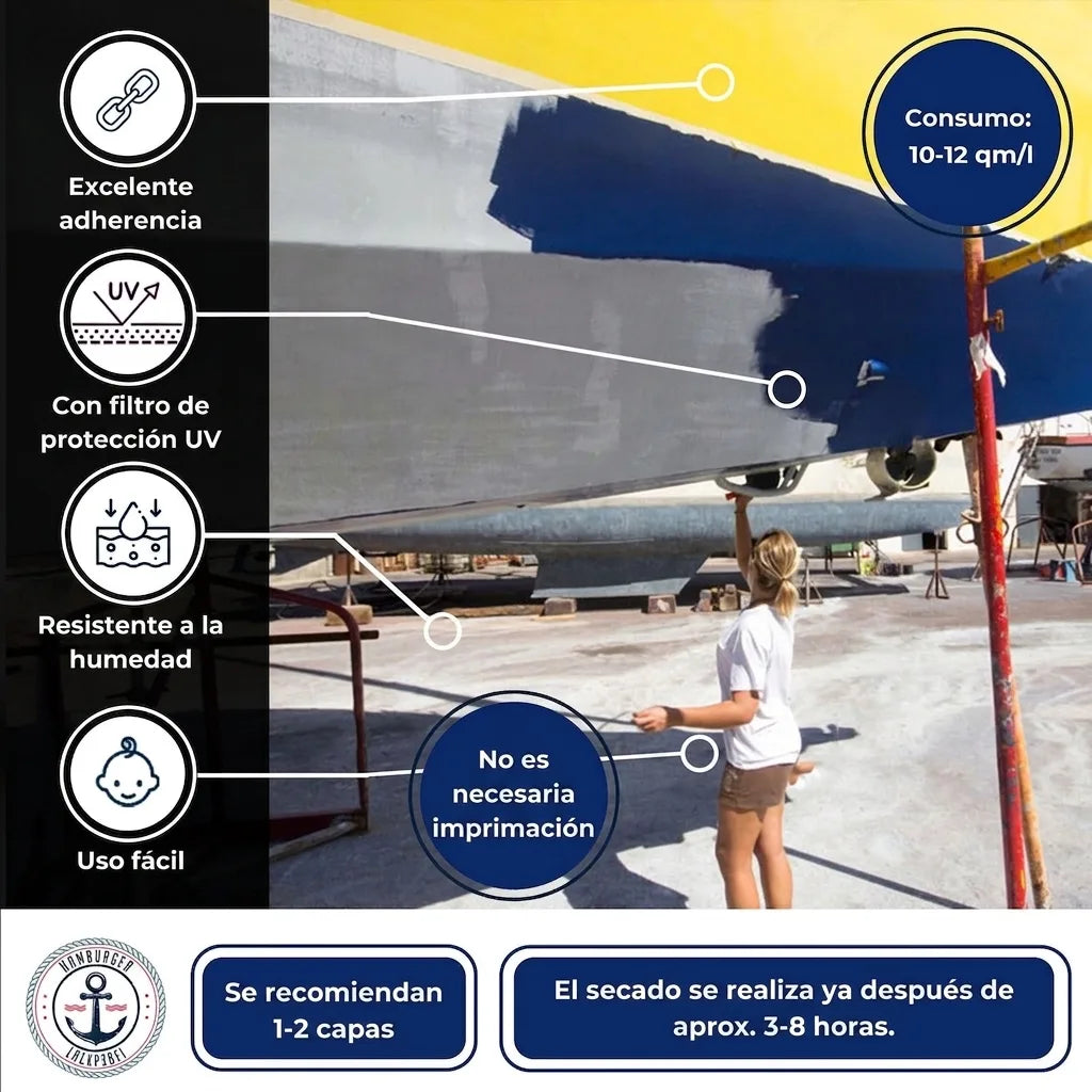 Hamburger Lack-Profi Bootslack Lichtgrau RAL 7035 - Hamburger Lack-Profi