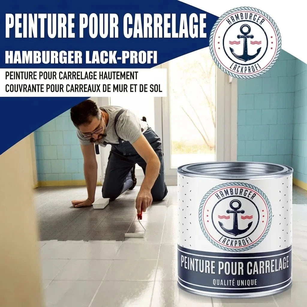 Flisemaling i Turkisgrøn RAL 6016 med malersæt (X300) & fortynder (1 L) - Spartilbud -30 % - Hamburger Lack-Profi