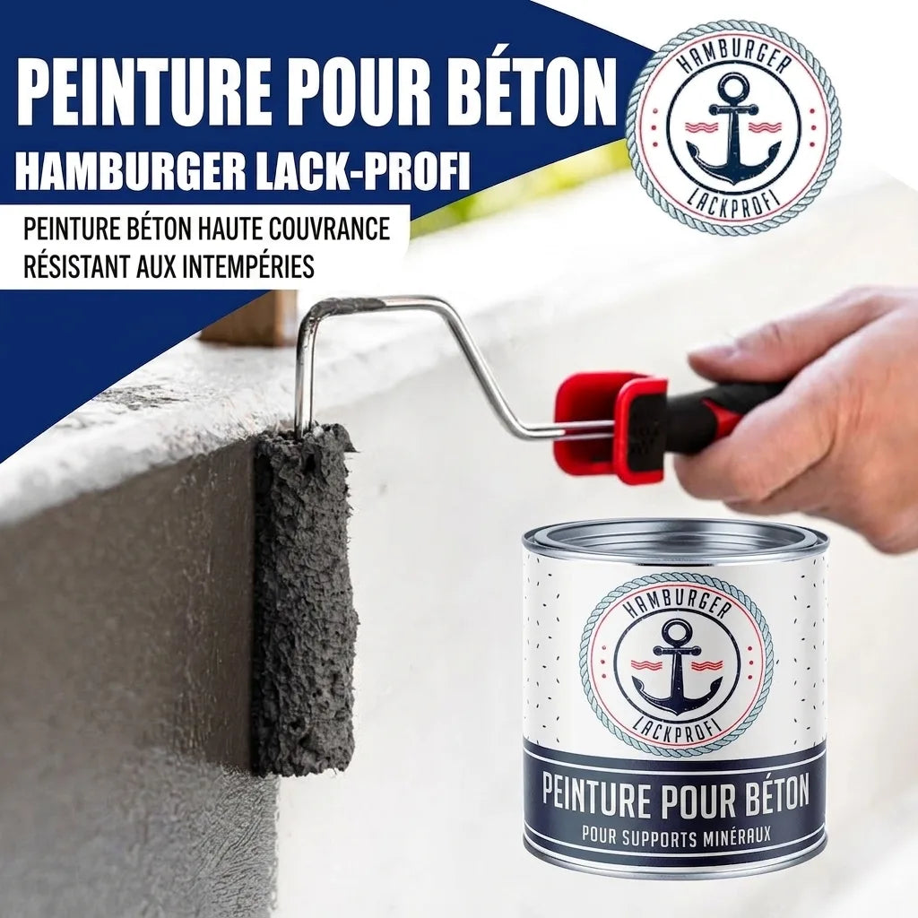 Betonmaling Brunrød RAL 3011 med malersæt (X300) - Hamburger Lack-Profi