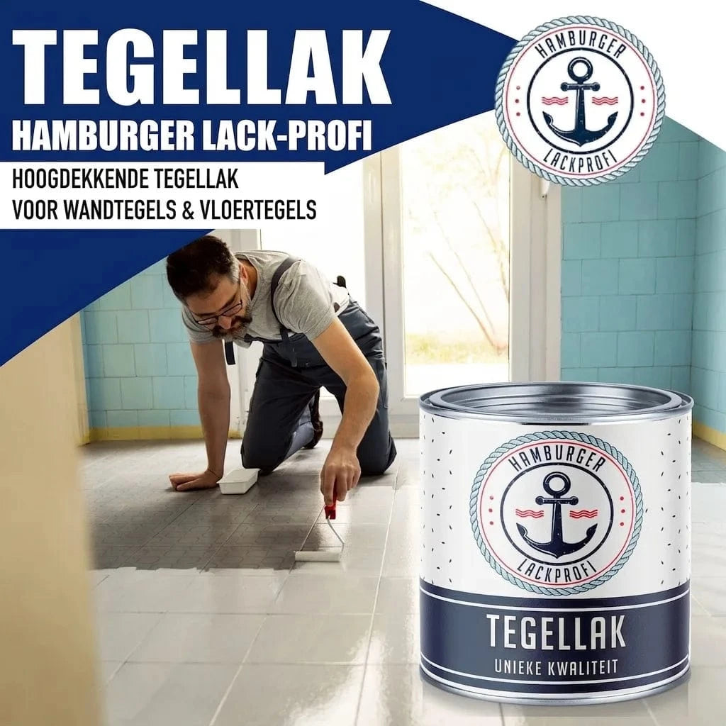 Hamburger Lack-Profi Lacke & Beschichtungen Hamburger Lack-Profi Fliesenlack in Gelbgrün RAL 6018 mit Lackierset (X300) & Verdünnung (1 L) - Fliesenfarbe 30% Sparangebot