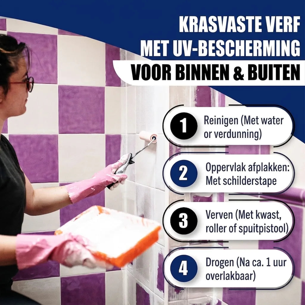 Hamburger Lack-Profi Fliesenlack Taubenblau RAL 5014 - hochdeckende Fliesenfarbe Blau - Hamburger Lack-Profi