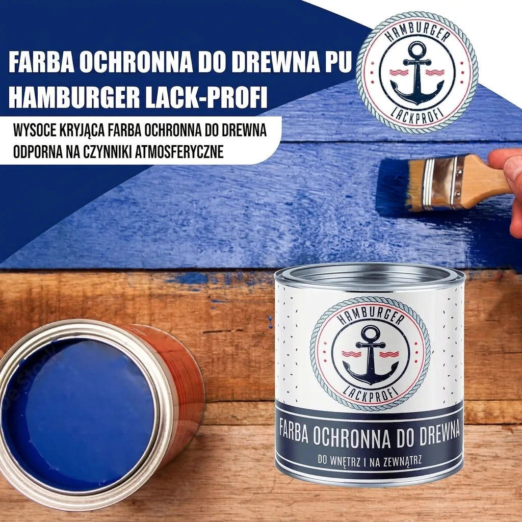 PU træbeskyttelsesmaling RAL 8008 Olivenbrun - Vejrbestandig maling - Hamburger Lack-Profi