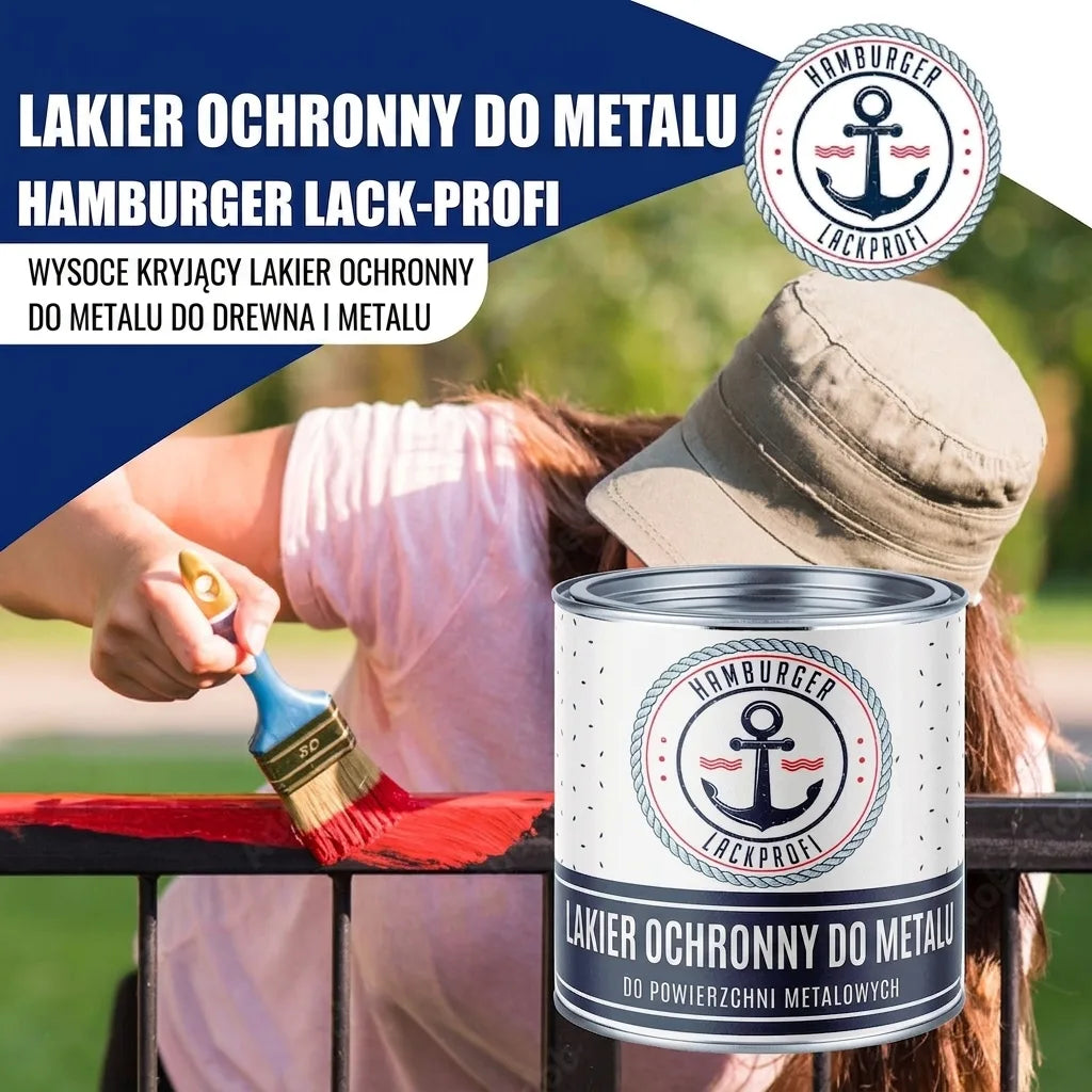 Hamburger Lack-Profi Metallschutzlack Blutorange RAL 2002 - abriebbeständig & schlagfest - Hamburger Lack-Profi