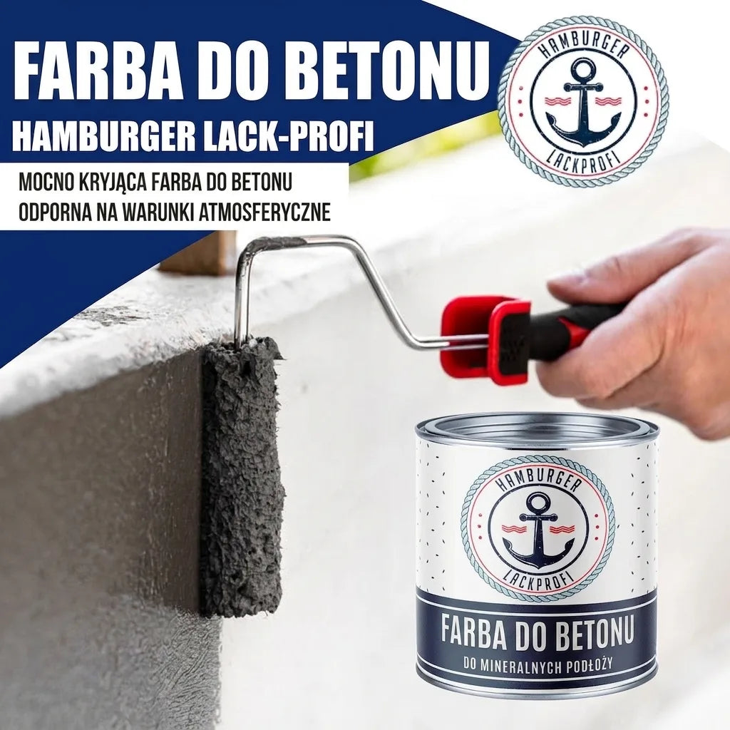 Betonmaling Brunrød RAL 3011 med malersæt (X300) - Hamburger Lack-Profi