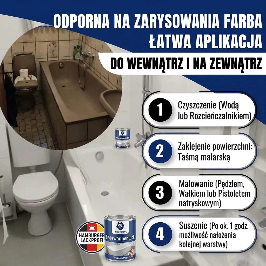 Hamburger Lack-Profi Badewannenlack Hamburger Lack-Profi 2K Badewannenlack Sonnengelb RAL 1037 - Glänzend / Seidenmatt / Matt