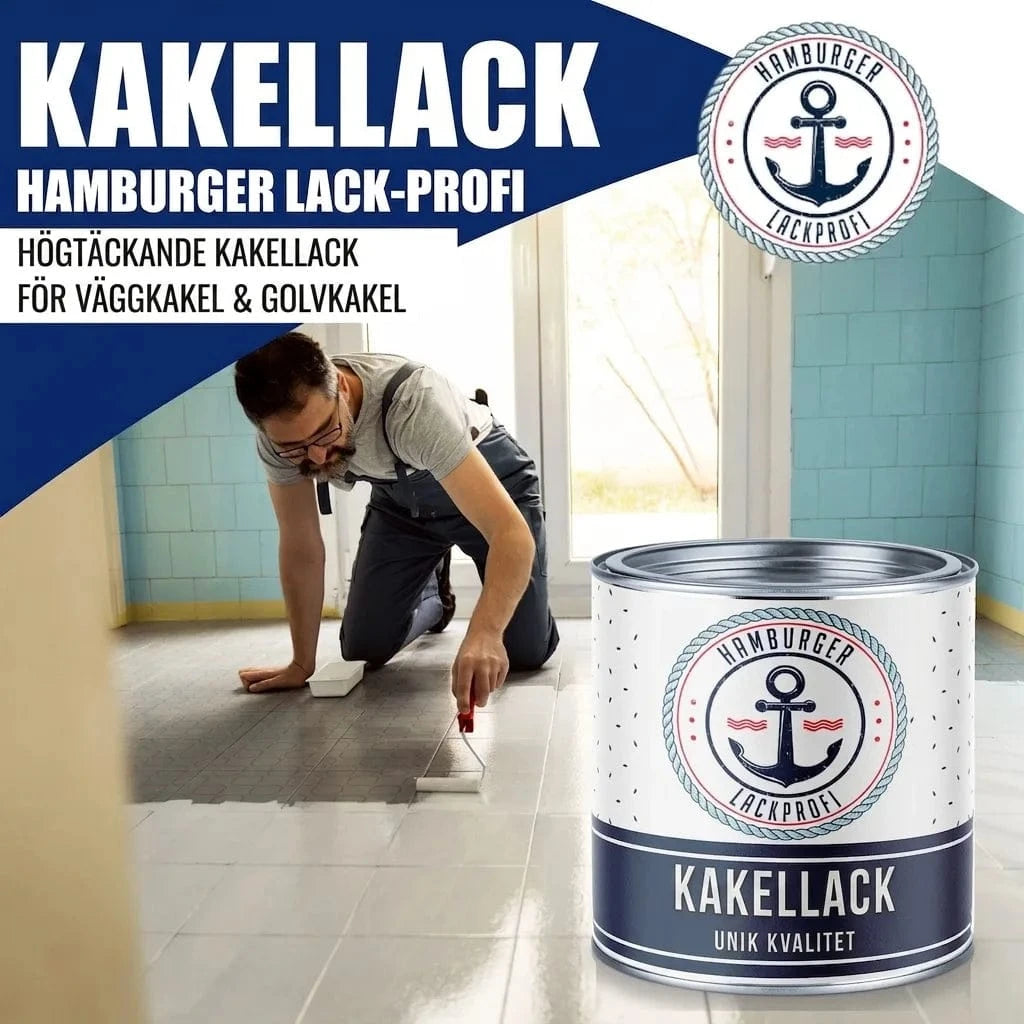 Flisemaling i Turkisgrøn RAL 6016 med malersæt (X300) & fortynder (1 L) - Spartilbud -30 % - Hamburger Lack-Profi