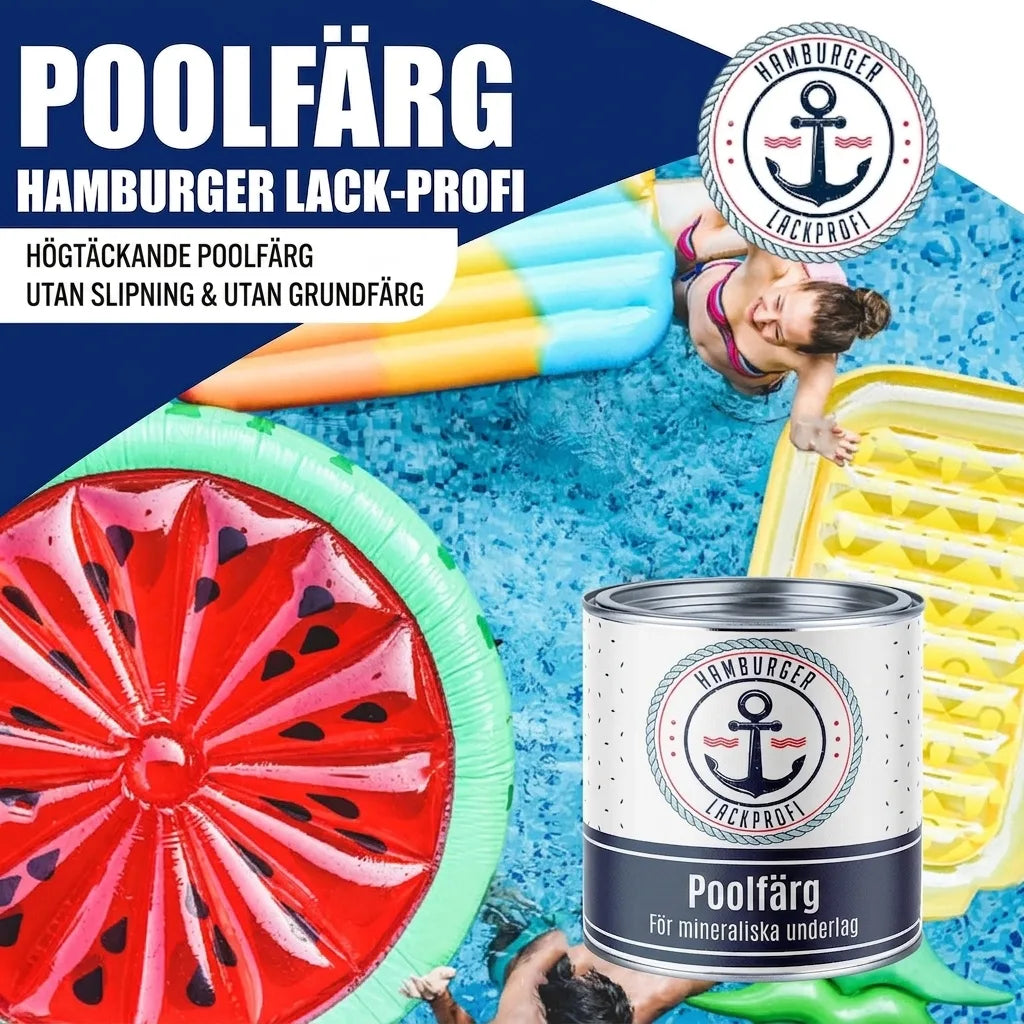 Poolmaling i Kobberbrun RAL 8004 til svømmebassin med malersæt (X300) - Hamburger Lack-Profi, Billede 28