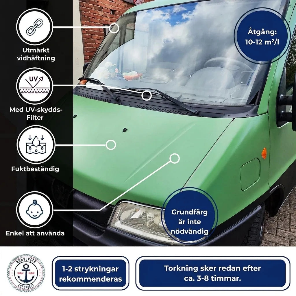 2K Billak Sepiabrun RAL 8014 - høj dækkeevne & rustbeskyttende fra Hamburger Lack-Profi