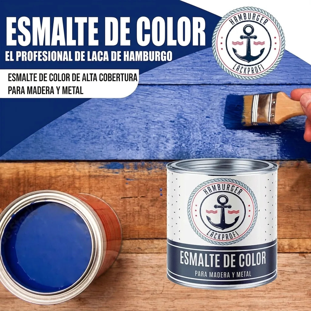 Hamburger Lack-Profi Buntlack Signalweiß RAL 9003 - Robuster Kunstharzlack - Hamburger Lack-Profi