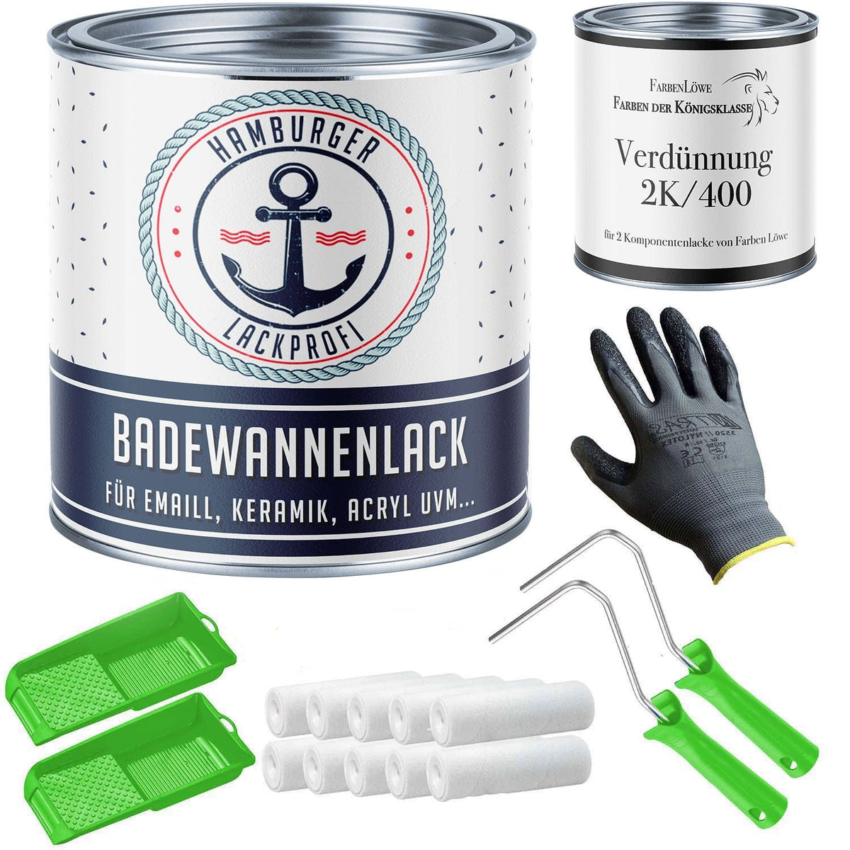 2K Badekarlak Gammelrosa RAL 3014 med malersæt (X300) - Blank / Silkemat / Mat - Hamburger Lack-Profi