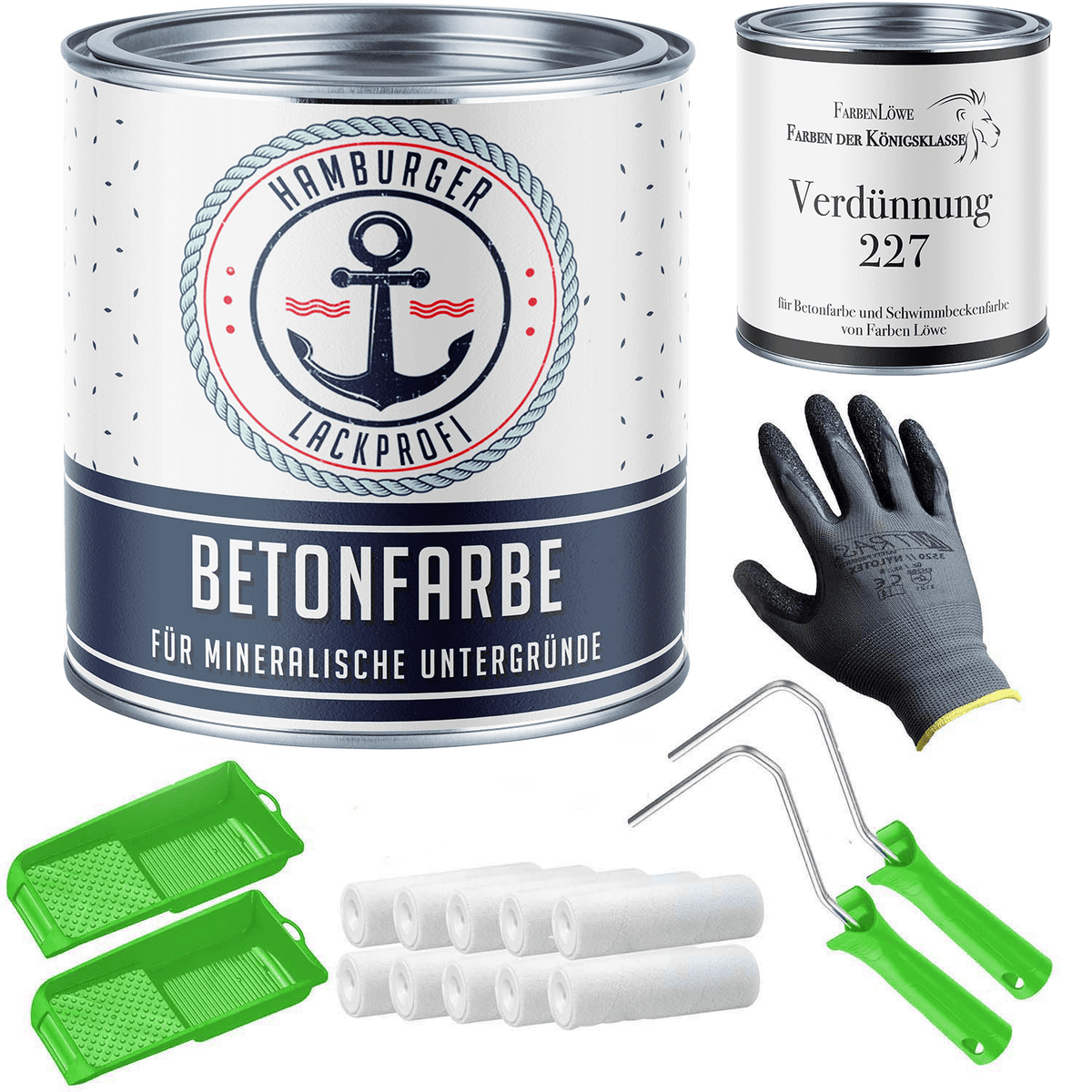 Betonmaling Telemagenta RAL 4010 med malersæt (X300) - Hamburger Lack-Profi