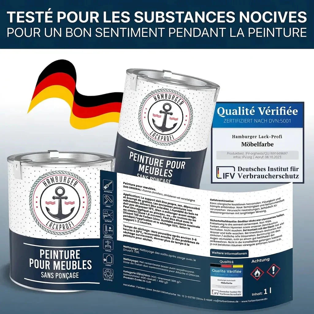 Möbelfarbe ohne Schleifen RAL 2002 Blutorange - Möbellack Hamburger Lack-Profi - Hamburger Lack-Profi
