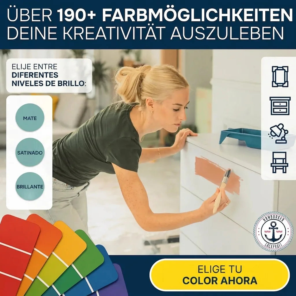 Möbelfarbe ohne Schleifen RAL 1016 Schwefelgelb - Möbellack Hamburger Lack-Profi - Hamburger Lack-Profi